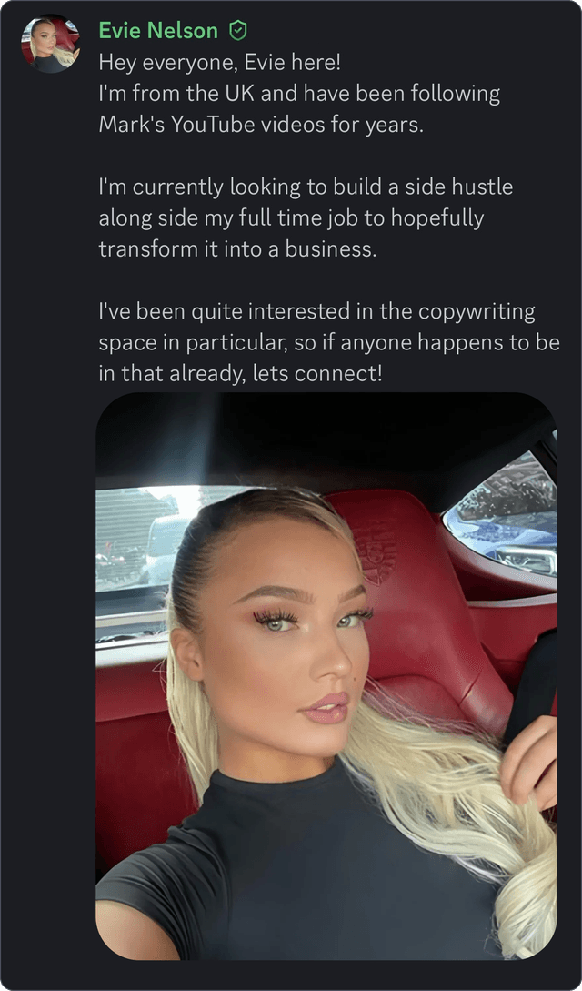 Community testimonial