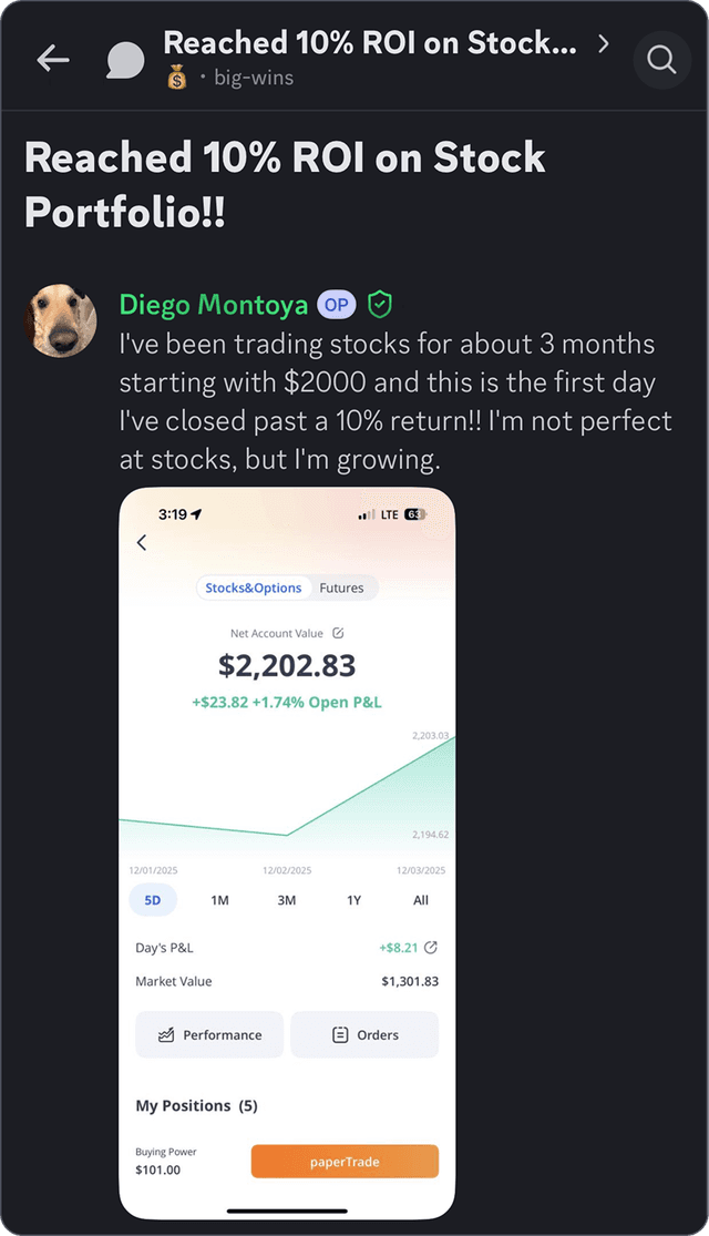 Community testimonial