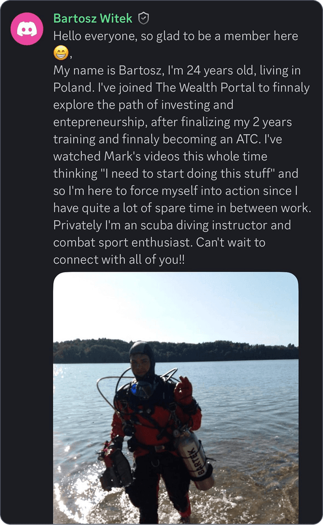 Community testimonial