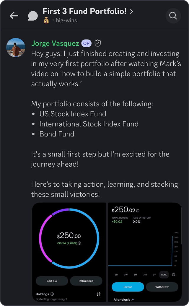 Community testimonial