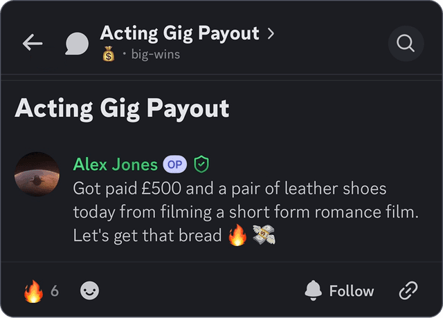 Community testimonial