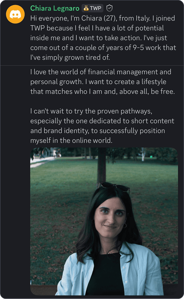 Community testimonial