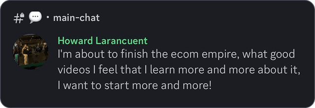 Community testimonial