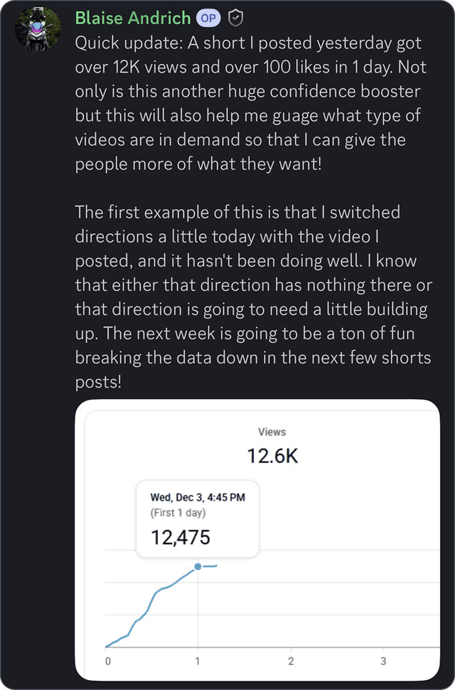 Community testimonial