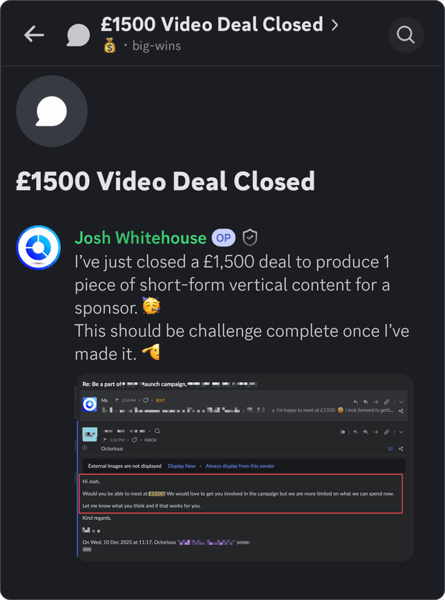 Community testimonial